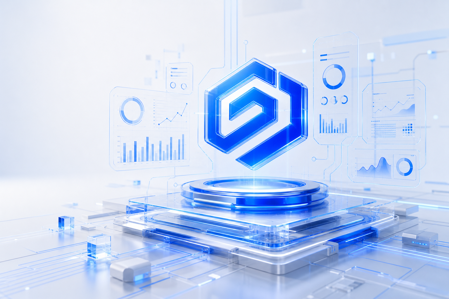 Influegen AI operations core with analytics panels